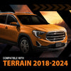 G-PLUS in-Channel Side Window Vent Visor Deflectors Rain Guards Compatible with GMC Terrain 2018-2024 Impact-Resistant PC 4 PCS Smoky