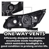 G-PLUS One Right Passenger Side Headlight Compatible with Honda Accord 2013 2014 2015 Headlamp Halogen Clear Lens Black Housing Amber ReflectorBumper Headlamps,faros delanteros