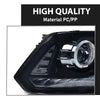 G-PLUS LED Projector Headlights Assembly Compatible with Dodge Ram 1500 2500 3500 2009-2012, Headlight Bar Plank Style, Smoky Lens Black Housing Clear Reflector