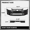 G-PLUS Front Bumper Set(Front Bumper & License Plate) Compatible with LX IS IS250 IS350 14+ F-Sport 2006-2013 2Pcs