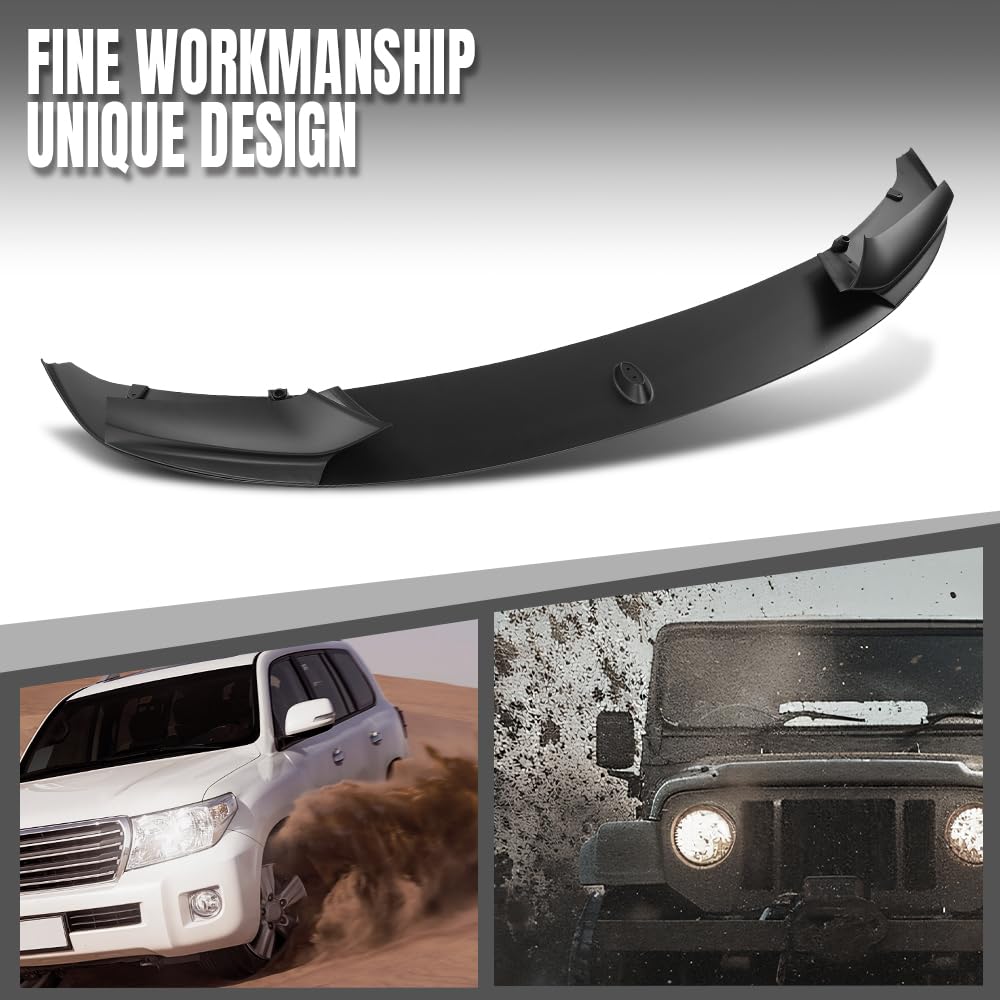 G-PLUS Front Bumper Lip Splitter Spoiler Compatible with BMW F10 5 Series M Sport 2011 2012 2013 2014 2015 2016, Only Fit Model with M Sport Bumper Front Lip Spoiler Splitter Black