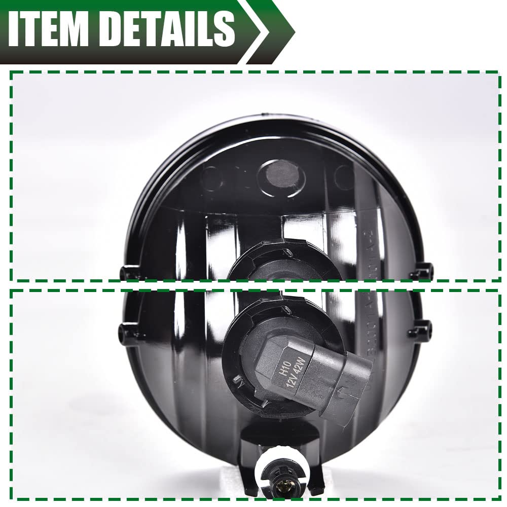 G-PLUS Front Bumper Fog Lights Assembly Compatible With 2005-2011 Toyota Tacoma/ 2007-2013 Tundra (Yellow lens) neblineros para autos delantero faros antiniebla