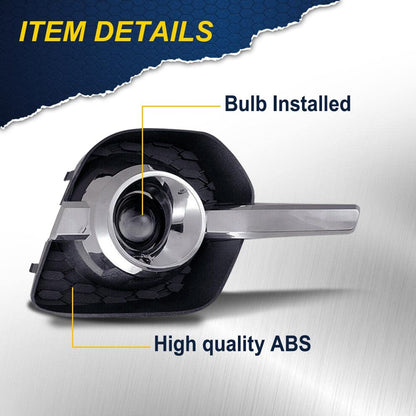 G-PLUS Fog Lights Compatible With 2010-2016 Chevy Equinox,(NOT For 2016 With New Body Style),Front Bumper Driving Lamps Pair Kit LH RH Clear Lens