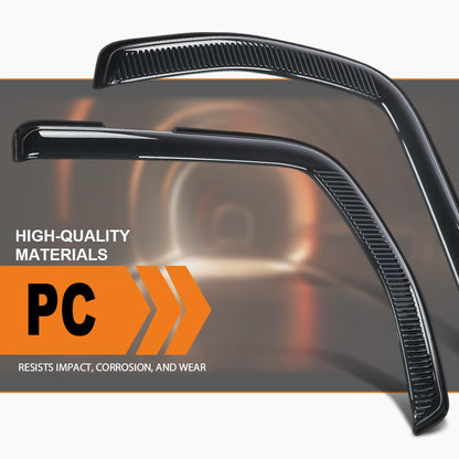 G-PLUS Tape-On Window Visors Deflector Rain Guard Compatible with Kenworth T680 T880 2012-2018 | High-Wind Resistant | Rain & Fog Protection | Clear View | Window Friendly | Smoky
