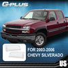 G-PLUS Front Headlight Lens Cover Compatible with 2003-2006 Chevy Silverado, Left & Right Side (Clear Lens)