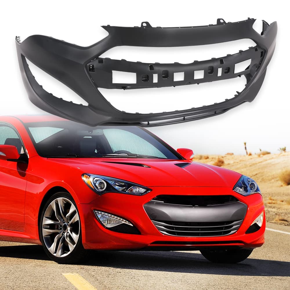 G-PLUS Front Bumper Cover Compatible with Hyundai Genesis Coupe (2-Door) 2013 2014 2015, HY1000197 865112M300, Black Primered