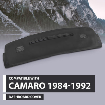 G-PLUS TPE Dash Cover Dashboard Panel Compatible with Chevy Camaro 1984-1992 Black