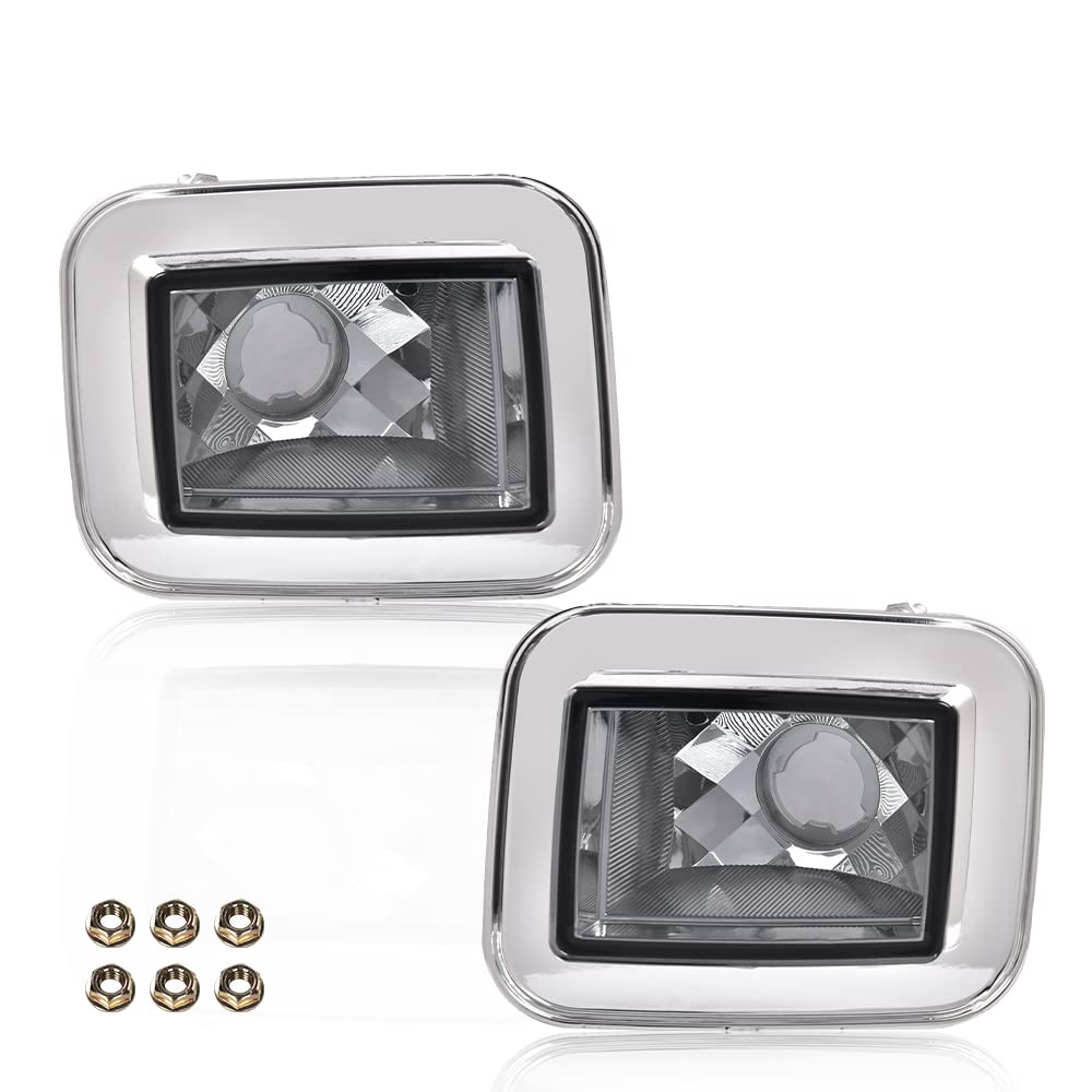 G-PLUS Front Clear Chrome Parking Signal Light Set Compatible with 2003-2008 H2 Hummer 2005-2008 H2 SUT 844176005571