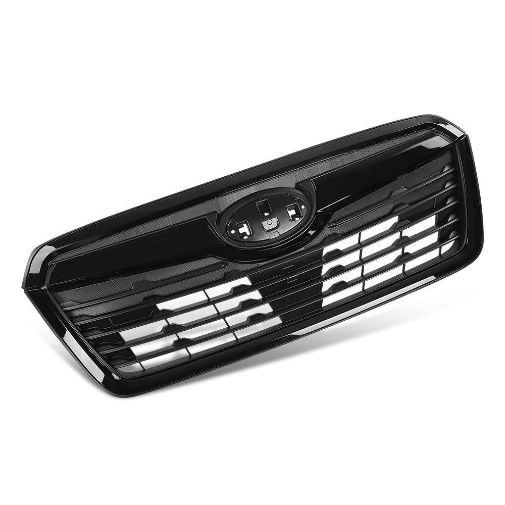 G-PLUS Front Bumper Grille w/Camera Hole Compatible with Subaru Forester 2019-2021 Gloss Black