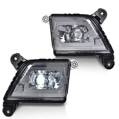 G-PLUS LED Fog Lights Compatible With 2019 2020 2021 Chevy Silverado 1500 2019-2021,Front Bumper Driving Fog Lamps W/o Wiring Kit Driver & Passenger Pair (Smoky Lens Chrome Housing)