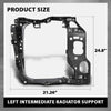 G-PLUS Front Left Side Intermediate Radiator Support Assembly w/ Bracket Compatible with Porsche Macan 2015-2018 95B805295 Direct OE Replacement Black