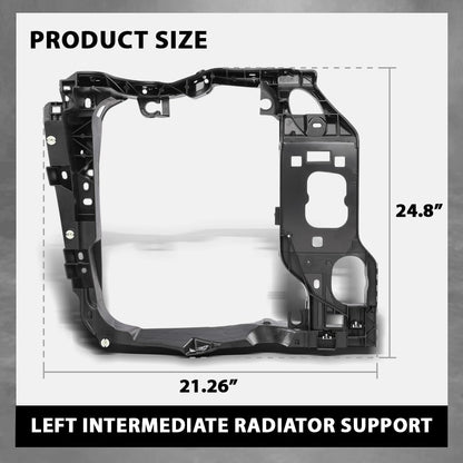 G-PLUS Front Left Side Intermediate Radiator Support Assembly w/ Bracket Compatible with Porsche Macan 2015-2018 95B805295 Direct OE Replacement Black