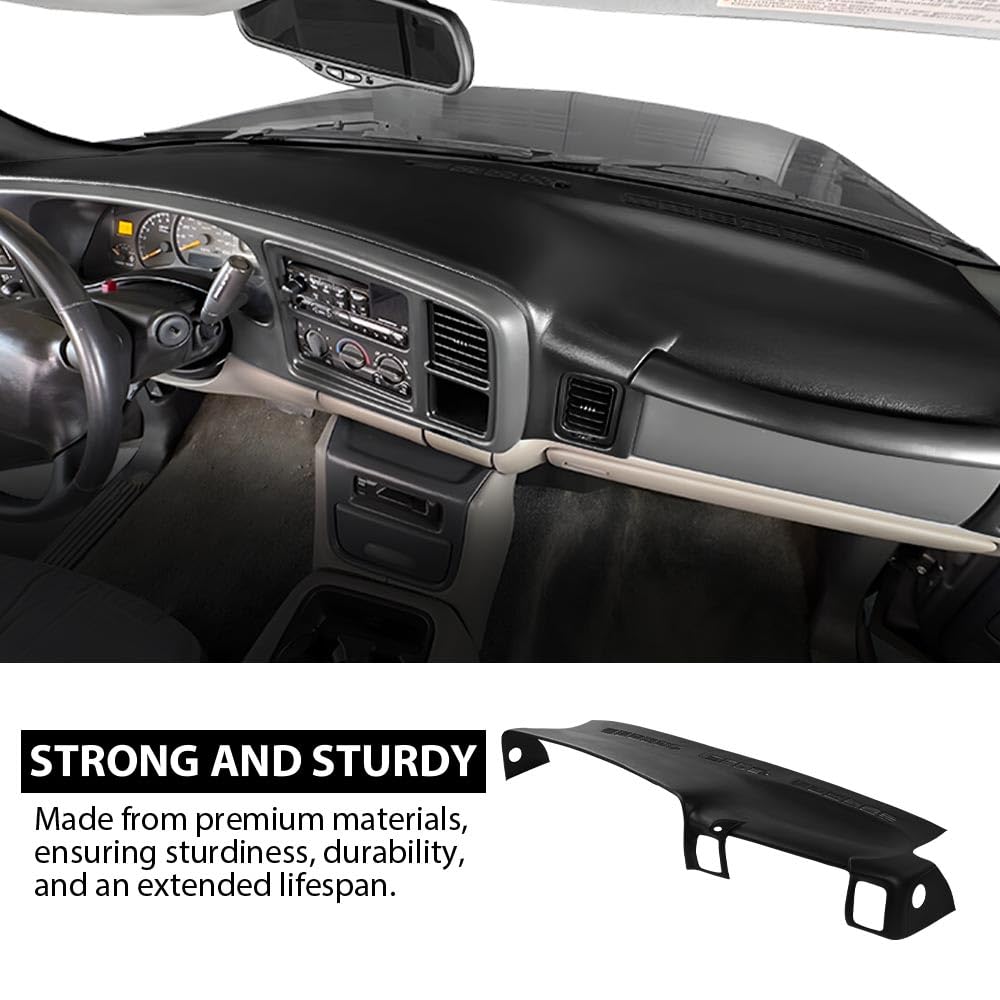 G-PLUS TPE Dashboard Dash Cover Molding, Compatible with Chevy Silverado GMC Sierra 1500 2500 1999-2006/ Chevy Avalanche Suburban Tahoe GMC Yukon/XL 2000-2006