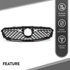 G-PLUS Front Bumper Grille With Chrome Trim Compatible with Buick Regal Sportback 2018-2020 Black