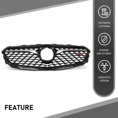 G-PLUS Front Bumper Grille With Chrome Trim Compatible with Buick Regal Sportback 2018-2020 Black