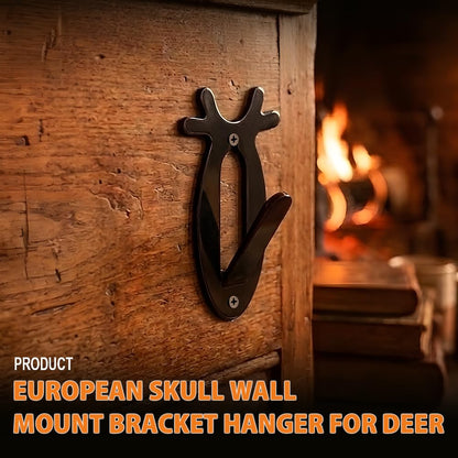G-PLUS 6 PCS European Skull Wall Mount Bracket Hangers Fit Hanging Mounting Elk Deer Antelope Living Room Bedroom Home Decor Black