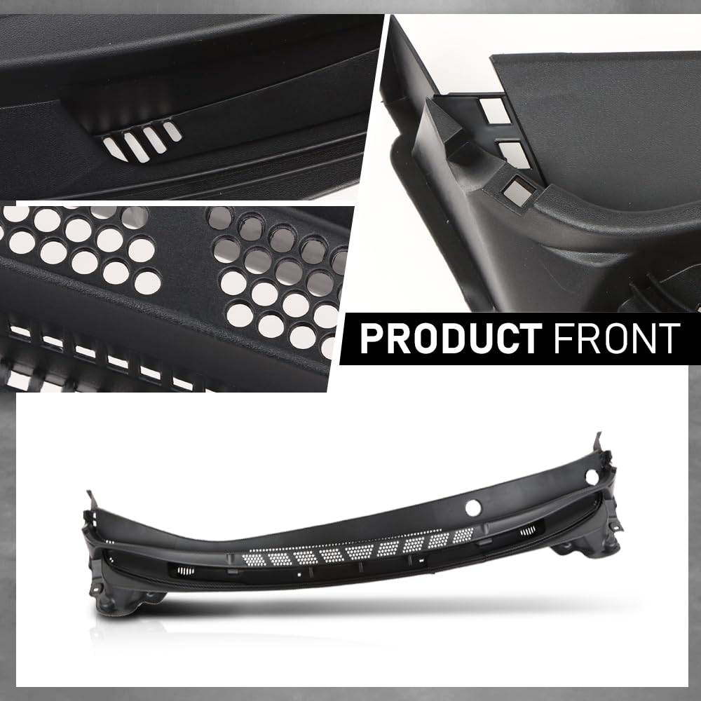 G-PLUS Cowl Top Panel Vent Windshield Wiper Motor Cover Compatible with Elantra 2014-2016 Black