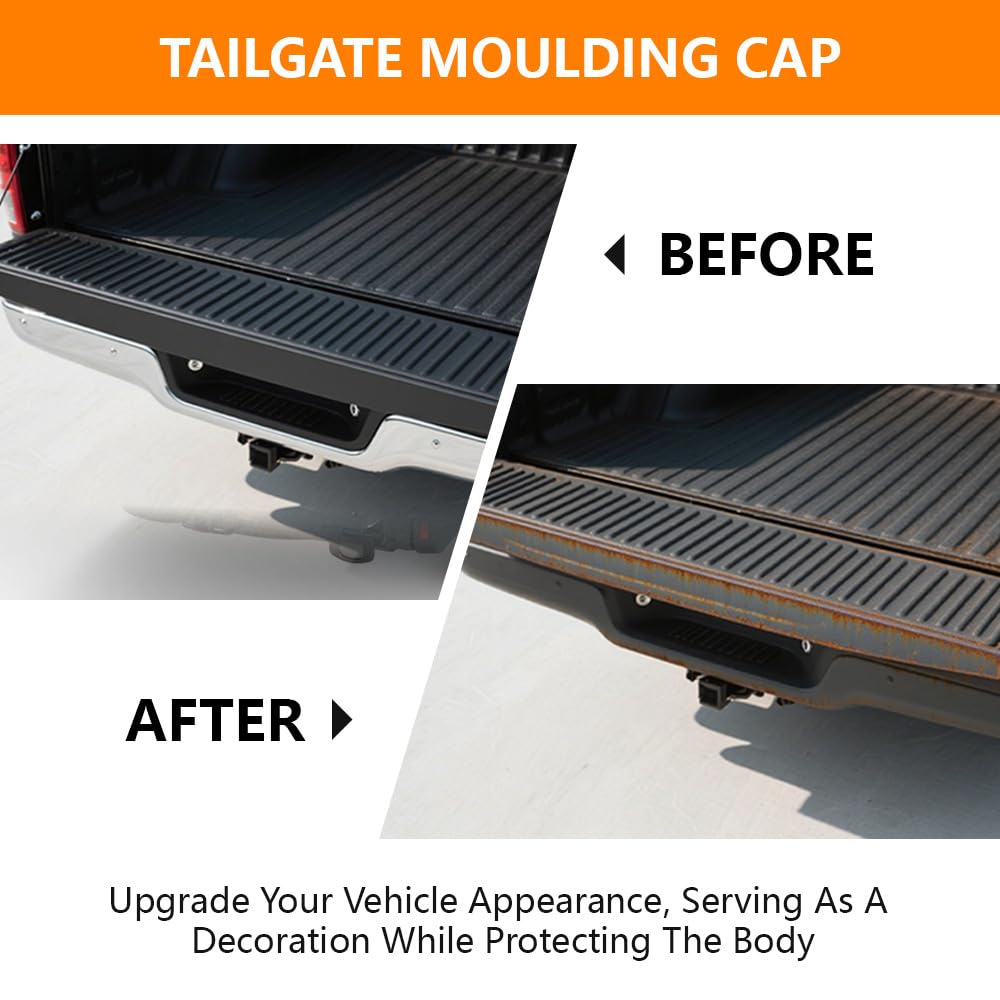 G-PLUS Tailgate Cap Top Protector Cover Compatible with Chevy Silverado GMC Sierra 1500 2007-2013/ Silverado Sierra 2500 3500 2007-2014(NOT fit 2007 Classic Models) 25844299, GM1904104 59.52" Length