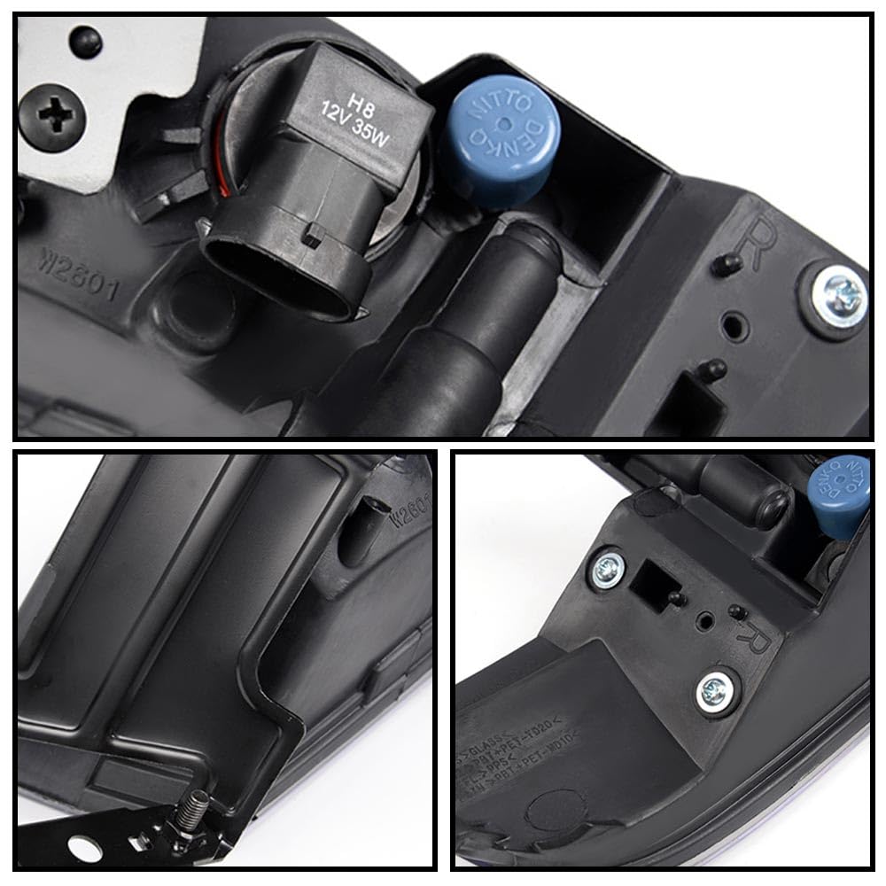 G-PLUS Front Bumper Driving Fog Light Lamps Compatible with Honda CRV 2015-2016 w/Switch Bulbs Bezel Neblineros Para Autos Delantero Faros Antiniebla(Clear Lens)