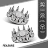 G-PLUS Front Wheel Covers Set Chrome Hub Cover 33mm Spiked Hub Axle Compatible with Semi-Truck 20",22.5" and 24.5" Wheels ABS Plastic Silver Pair