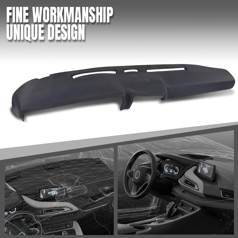 G-PLUS Dash Cover Dashboard Panel Compatible with Ford F100 F150 F250 F350 Bronco 1980 1981 1982 1983 1984 1985 1986 Dark Blue