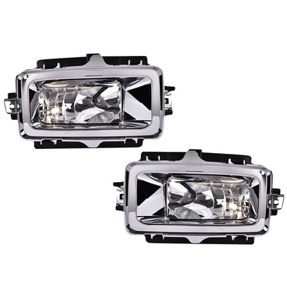 G-PLUS Fog Light Compatible With 2013-2015 Chevy Silverado,OE Style Front Fog Lamp Bezel Cover Shell,A Pair
