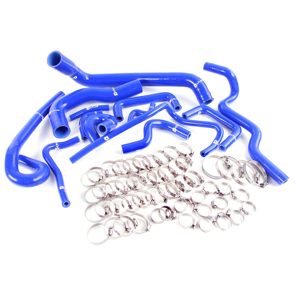 Silicone Radiator Coolant Hose Kit Clamps Replacement For Nissan Skyline ECR33/R33 GTS-25T/GTS-4 RB25DET Blue