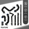 G-PLUS Silicone Heater Hose Kit Compatible with Toyota 4Runner 3.4L 1996-2002 W/Rear Heater Black