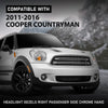 G-PLUS Headlight Bezel Compatible with Mini Cooper Countryman 2011-2016 & Paceman 2013-2016 Right Side 51139813824, MC2507103 Silver