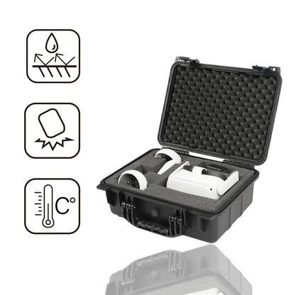 G-PLUS Hard VR Headset Carrying Case w/Foam Block Dividers,Waterproof Protector Storage Box Compatible with Meta Quest 3S/Quest 3/Quest 2,Travel Portable Case Fit Oculus Quest 3/Quest 2 Black Color