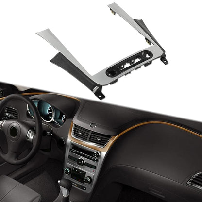 G-PLUS Radio Dash Bezel Trim Vent Compatible with Chevy Malibu 2008-2012 Sliver & Black Car Radio Dashboard Cover