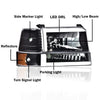 G-PLUS Headlights Fit 1992-1996 Bronco/1992-1996 Ford F150 F250 F350 Super Duty,97 9th Old Body Style Headlamps w/Corner Signal Clear Lens Chrome Housing Clear Reflector,faros delanteros