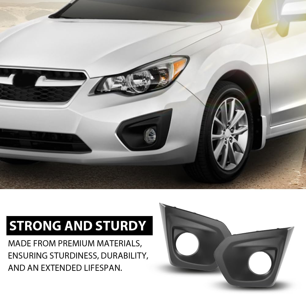 G-PLUS Fog Light Bezel Cover Set Right & Left Compatible with Subaru Impreza 2012-2014 57731FJ000, 57731FJ001