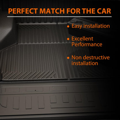 G-PLUS Floor Mats Compatible with Ford Bronco 4 Door 2021-2025(Not Fit Bronco Sport or Bronco 2 Door Model) All Weather Protection TPE Floor Cargo Liners, 4X Trunk Mat & 1x Backrest Mats Black