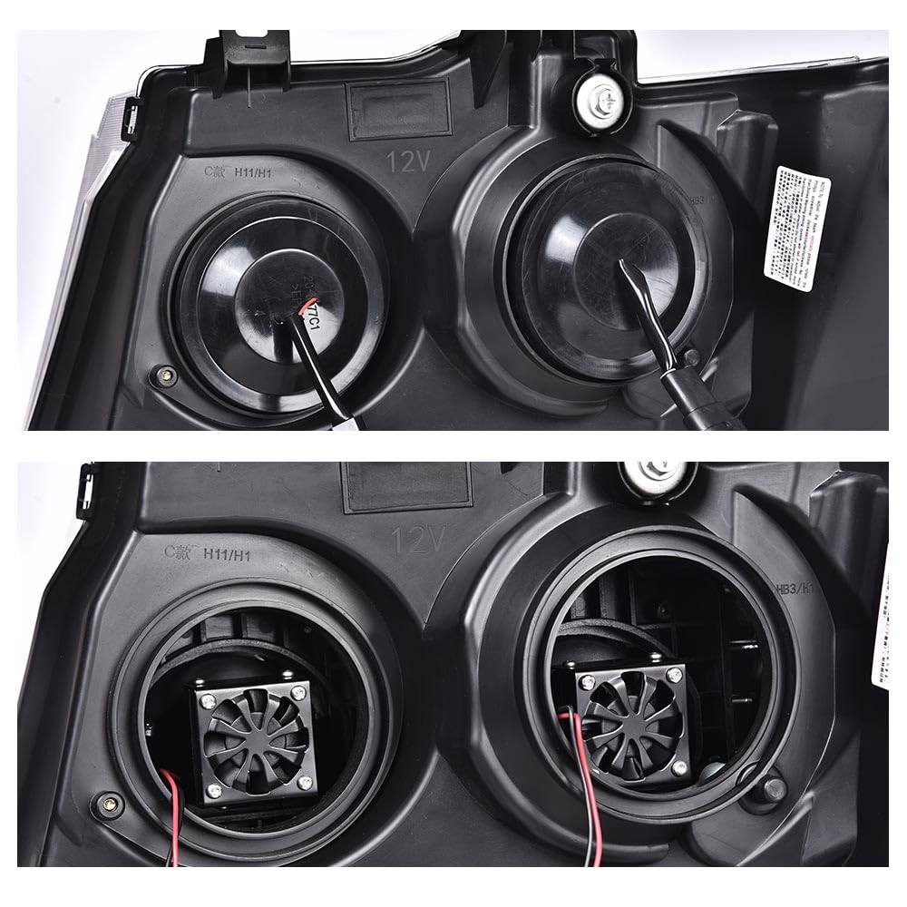G-PLUS LED Headlights Assembly Fit Chevy Tahoe Avalanche Subarban 1500 2500 2007-2014 DRL Corner Turn Signal Headlamps Set Pair Left & Right Clear Lens Black Housing Amber Reflector,faros delanteros