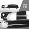 G-PLUS Fog Light Trim Front Right Compatible with Volvo V70 2008-2010 / S80 2007-1013 Fit Cars with Park Assist 34430920 Chrome Black