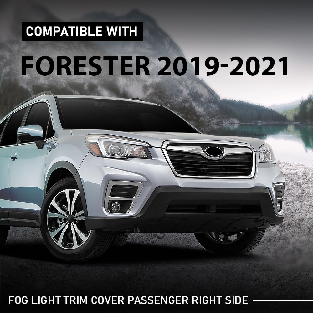 G-PLUS Front Bumper Fog Light Trim Cover Bezel Right Compatible with Subaru Forester 2019-2021 57731SJ060