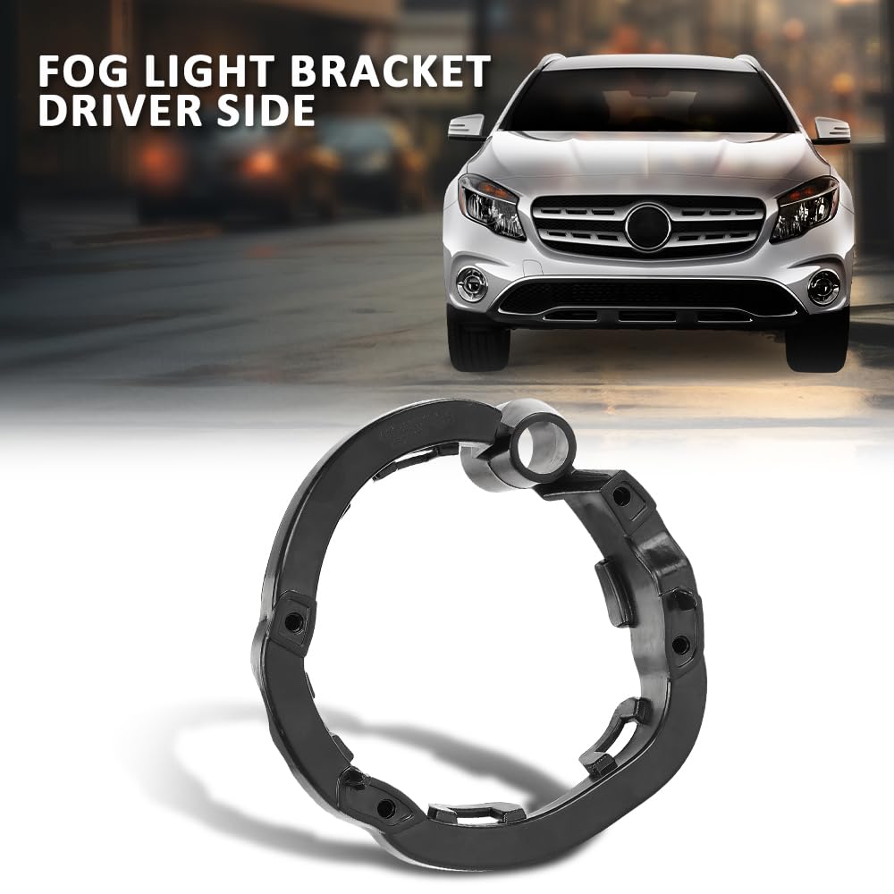 G-PLUS Fog Light Bracket Left Driver Side Compatible with Benz GLA200 GLA250 2015-2020 w/o AMG Styling Package MB2602100, 1568850314, 191275918272 Black