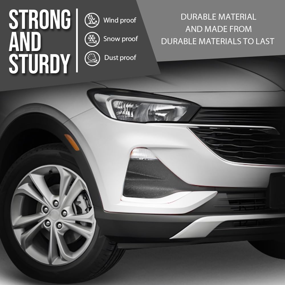 G-PLUS Front Right Passenger Side Fog Light Trim Compatible with Buick Encore GX 2020 2021 2022 42660272, GM1047137 Chrome Black