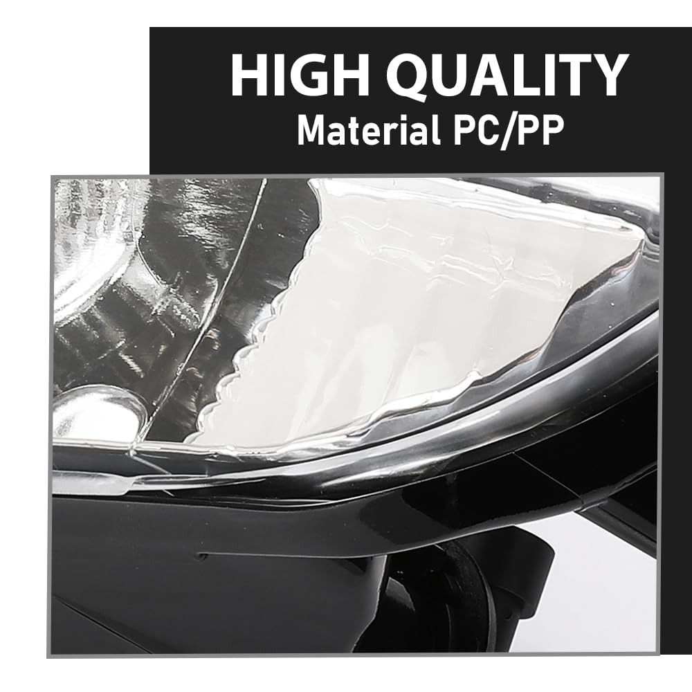 G-PLUS Front Bumper Fog Lights Compatible with Toyota Sienna 2006 2007 2008 2009 2010 Left & Right Clear Lens Chrome Housing 81220AE020, 81210AE020, TO2592122, TO2593122