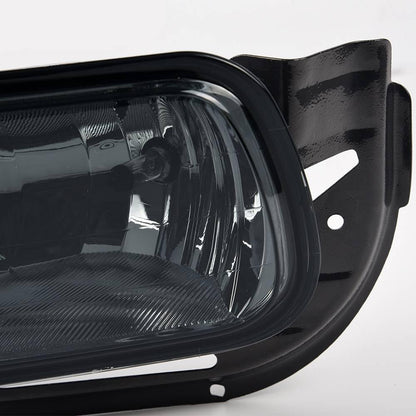 G-PLUS Smoke Lens Front Bumper Fog Lights Assembly Compatible With Dodge Ram 1500 2009-2012/Ram 2500 3500 2010-2018 Driving Lamps w/Bracket + H10 12V 42W Halogen Bulbs
