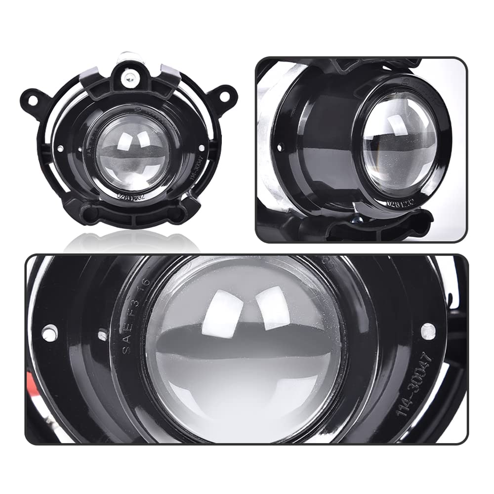 G-PLUS Front Bumper Fog Lights + Cover Trim Compatible with Buick LaCrosse 2010 2011 2012 2013 Driver & Passenger Side Fog Lamps Clear lens RW1345