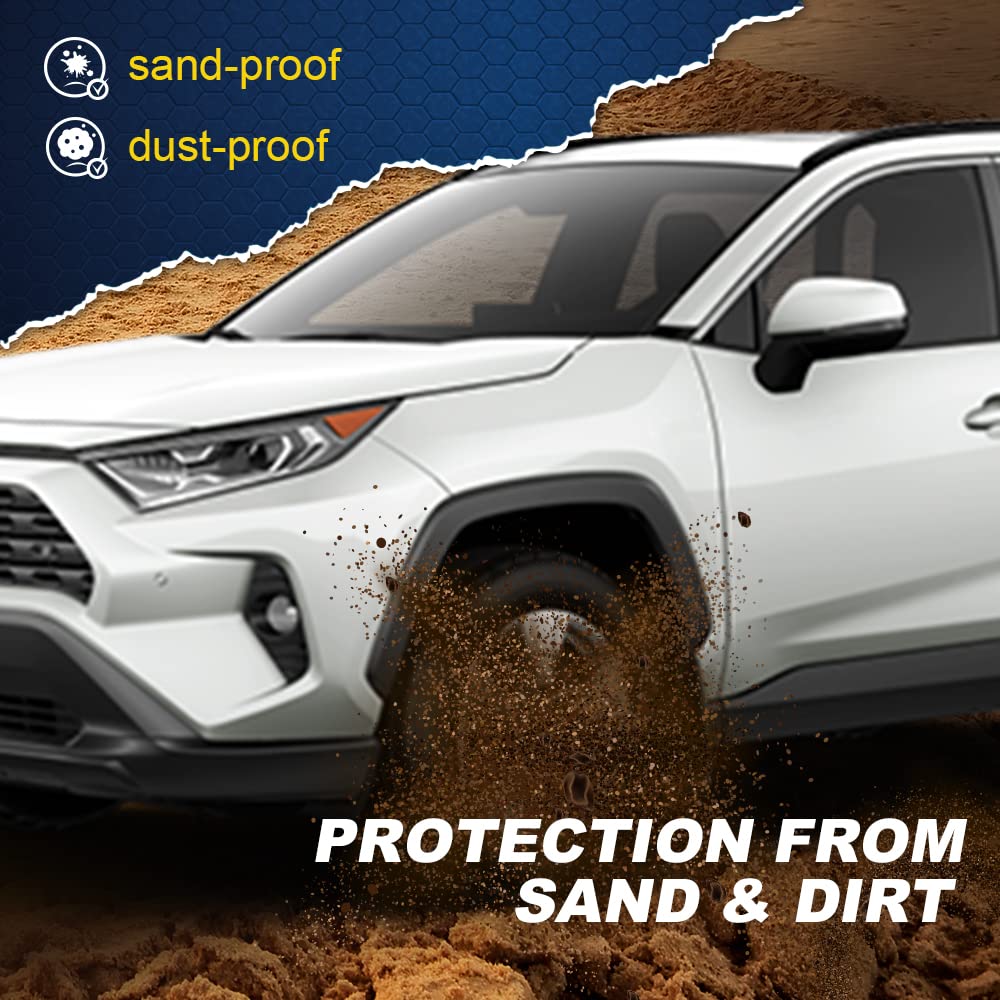 G-PLUS Fender Flares Compatible With 2019 2020 2021 Toyota Rav4, OE Style Front Wheel Black Fender Molding Trim 756010R090,7560142160(Front Left Driver Side)