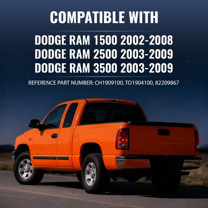 G-PLUS Tailgate Cap Molding Trim Compatible with Dodge Ram 1500 2002-2008/ Ram 2500 3500 2003-2009 Tailgate Top Protector Cover Matte Black #82209867