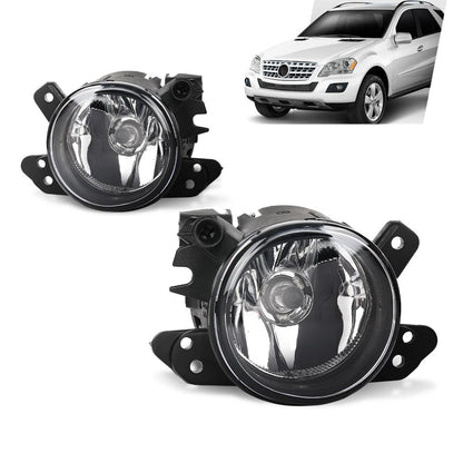G-PLUS Pair Bumper Fog Lights Lamps, Compatible with Benz C-Class GL-Class M-Class 2005-2011, Fit E300 S450 S550 S600 2007-2017, LH Driver & RH Passenger 2PCS, 2518200756, 2518200856