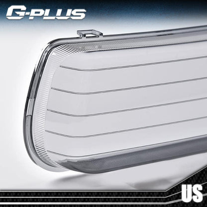 G-PLUS Front Headlight Lenses Cover Compatible with 1999-2002 Chevy Silverado 1500 2500 3500,Left & Right Side Replacement A Pair (Smoky Lens)