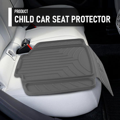 G-PLUS Child Car Seat Protector Compatible with Under Virtually Any Rear or Forward-Facing Child Car Seat or Booster Gray