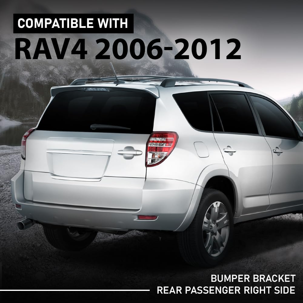 G-PLUS Bumper Bracket Rear Passenger Side Compatible with Toyota RAV4 (submodel: Base, Limited, Sport) 2006-2012 521550R010, TO1143107