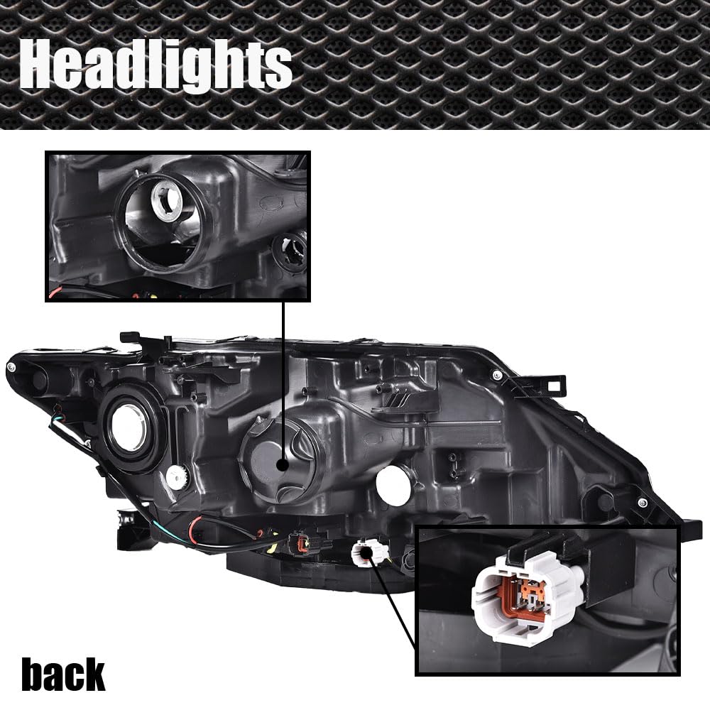 G-PLUS One Left Driver Side Headlight Compatible with Nissan Versa 2015-2019 Headlamp Halogen Clear Lens Chrome Housing Amber ReflectorBumper Headlamps,faros delanteros