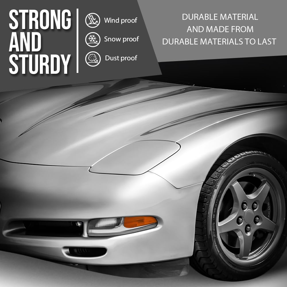 G-PLUS Headlight Bracket Pair Compatible with Chevy Corvette C5 1997-2004 16523679, 16523680 Black